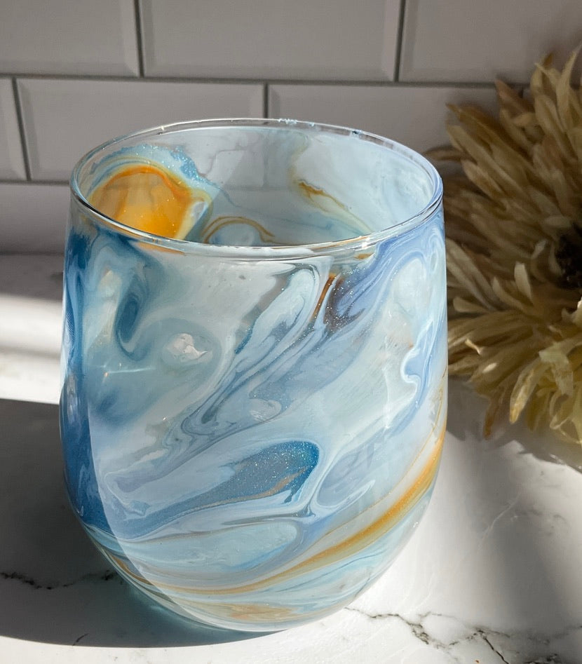 Celestial Butterscotch Stemless Wine Glass