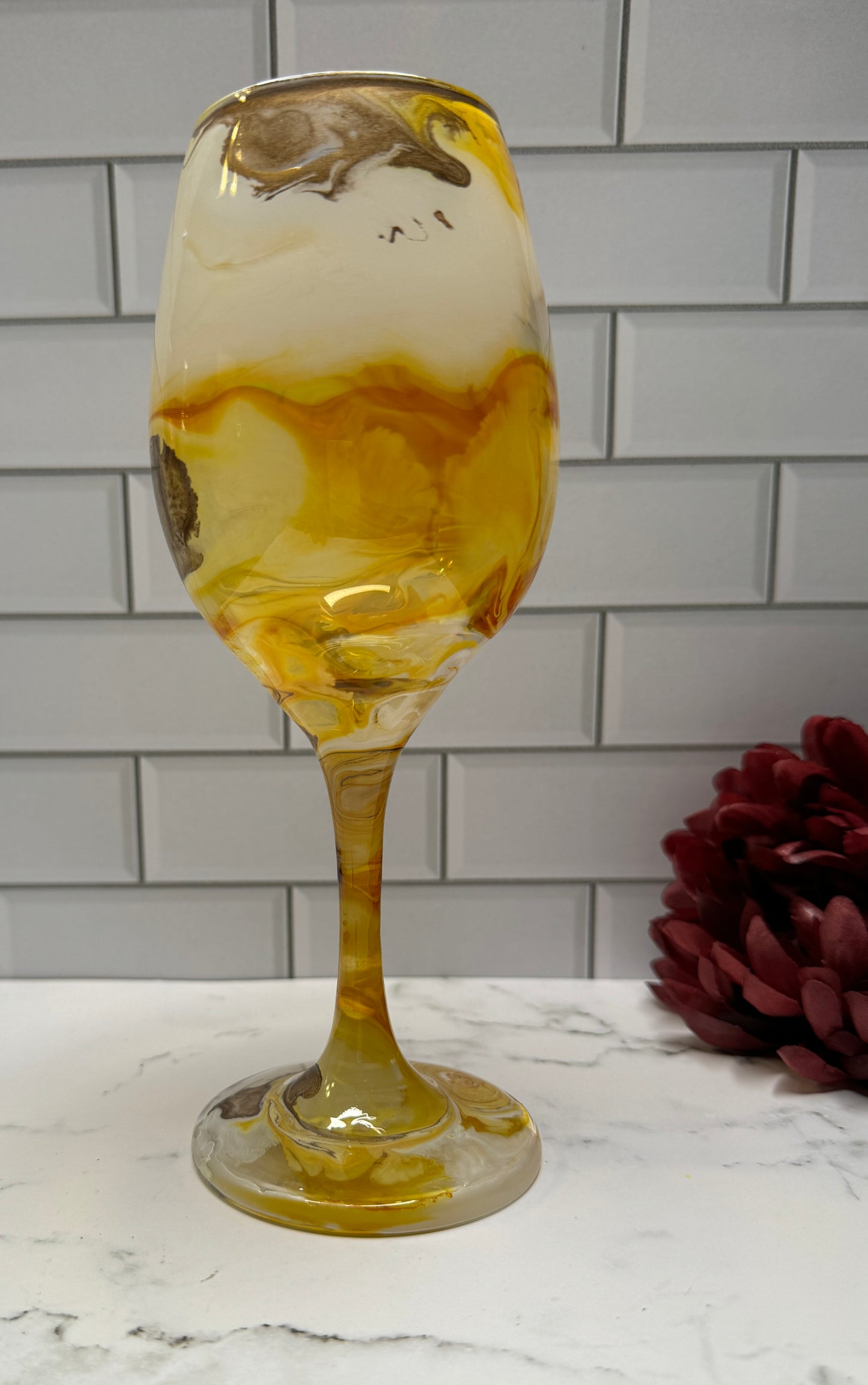 Butterscotch Wine Glass