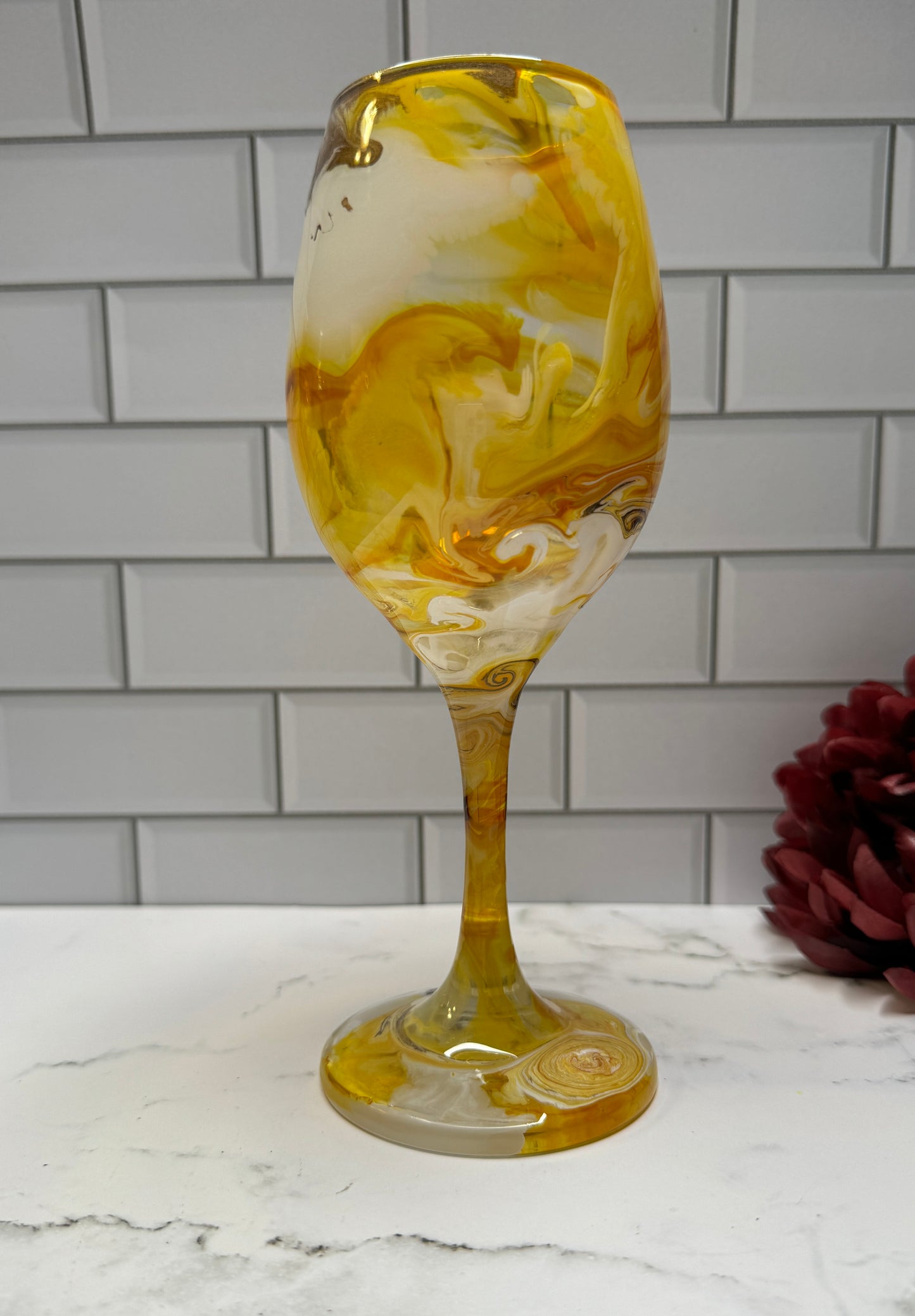 Butterscotch Wine Glass