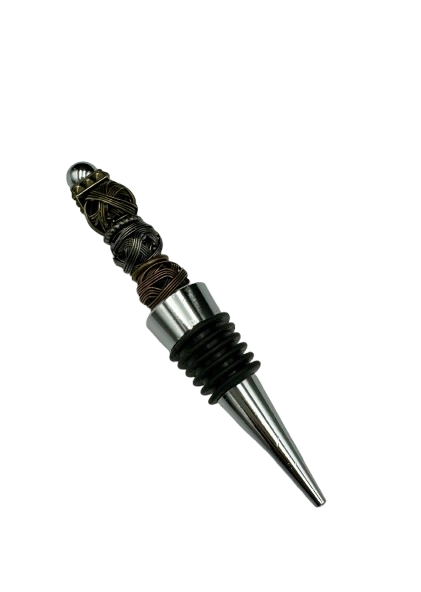 Triple Mixed Metal Wine Stopper