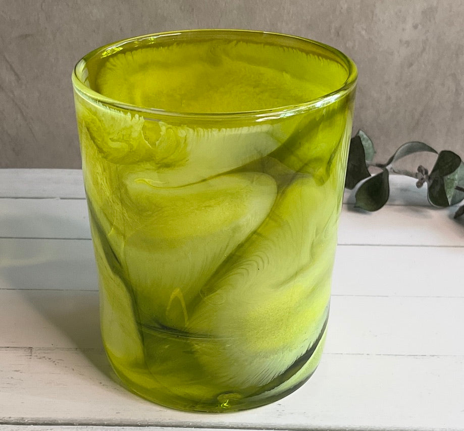 Yellowish Green Whiskey Glass Mini