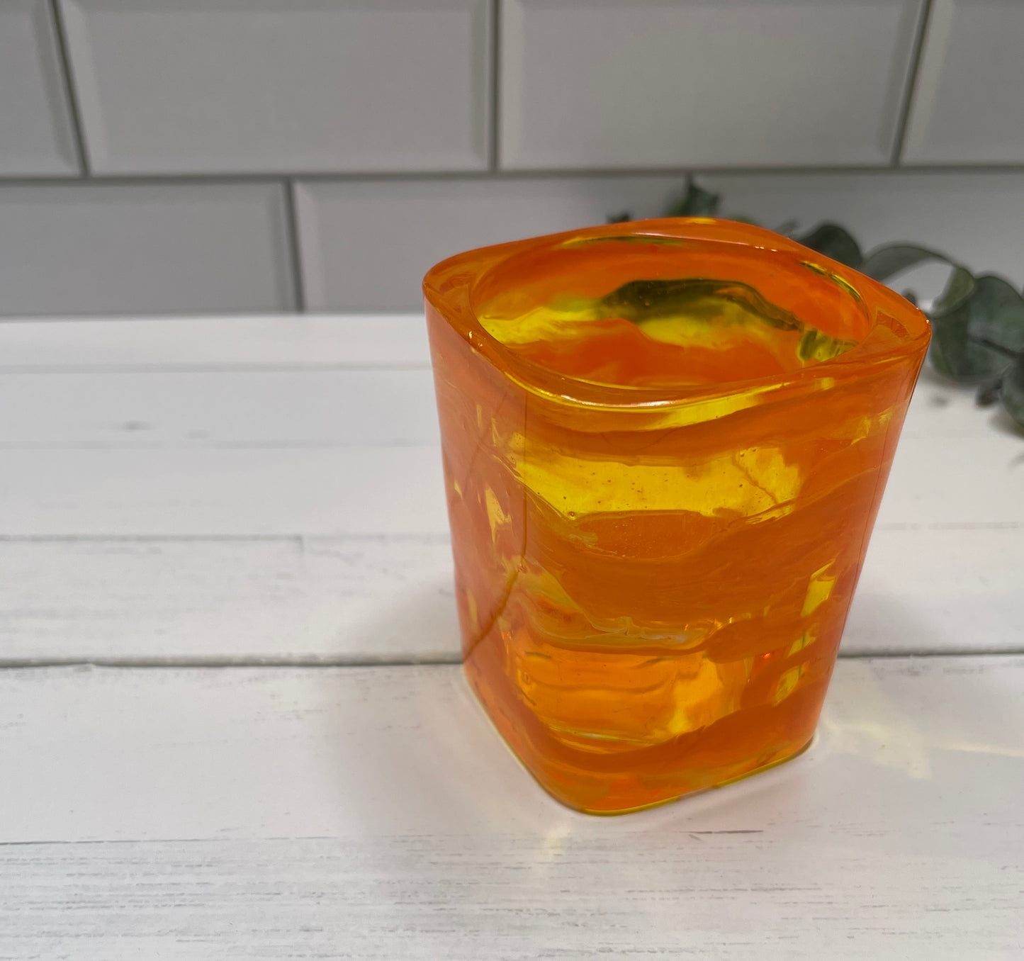 Neon Orange Shot Glass