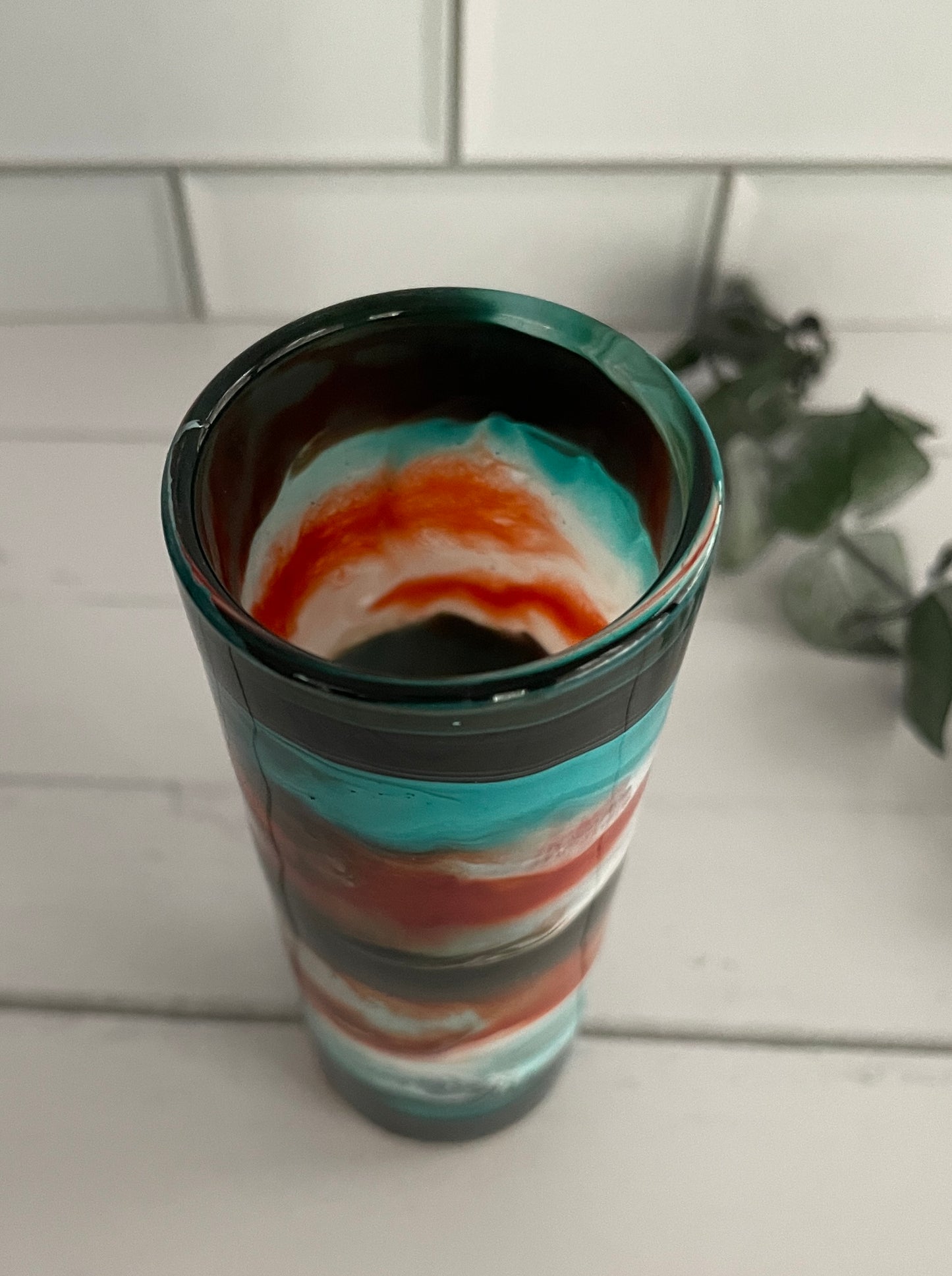 Crimson & Teal Tall Shot Glass