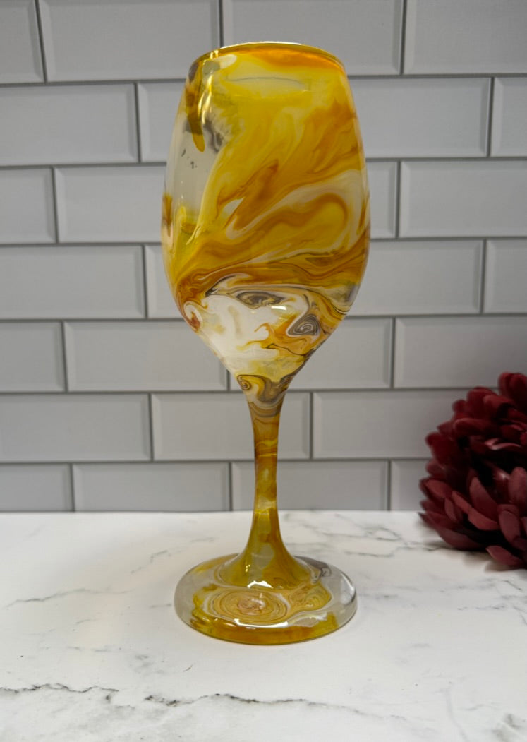 Butterscotch Wine Glass