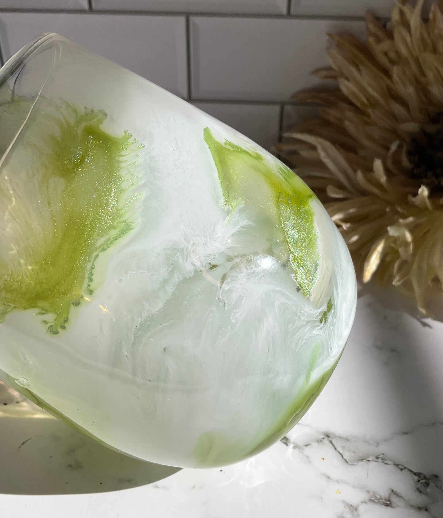 Envy Green Stemless Wine Glass