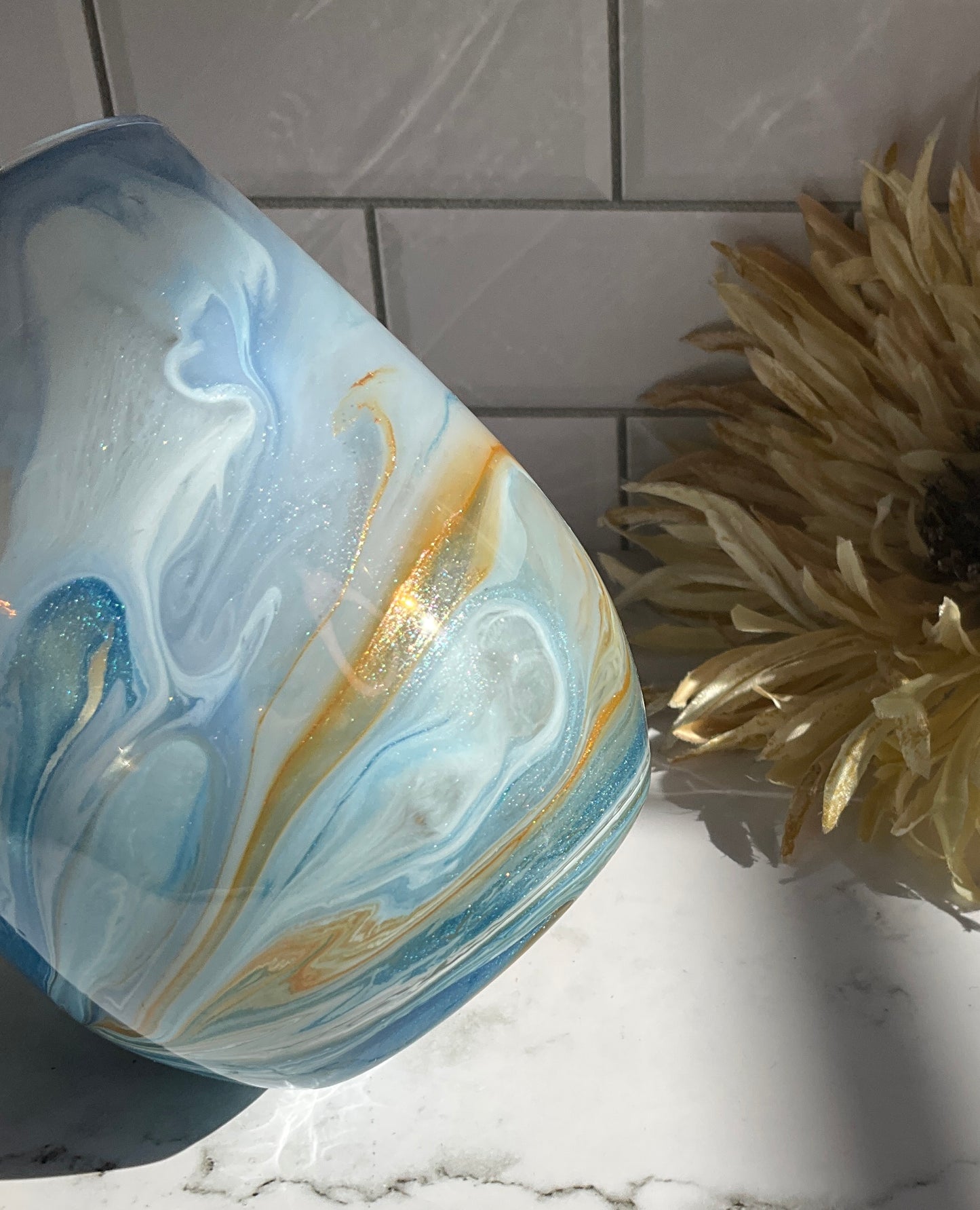 Celestial Butterscotch Stemless Wine Glass