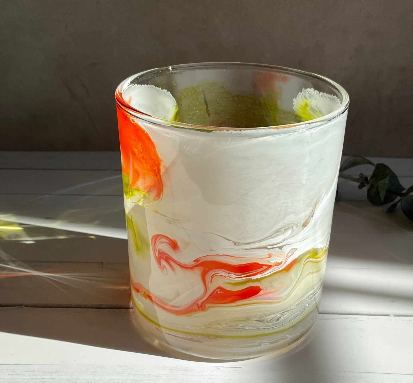 Yellow & Orange Whiskey Glass