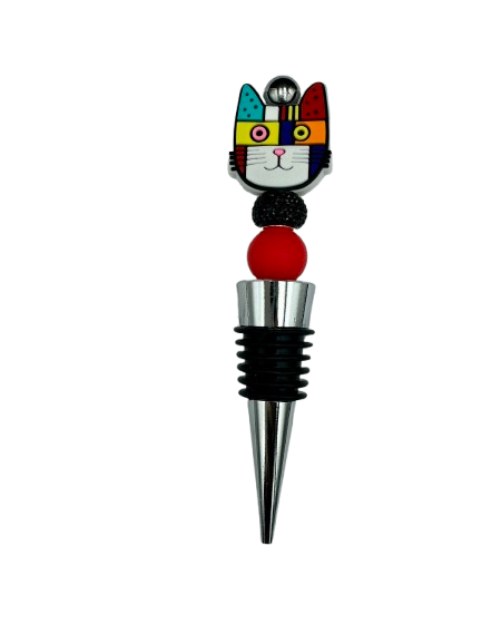Colorful Cat Wine Stopper