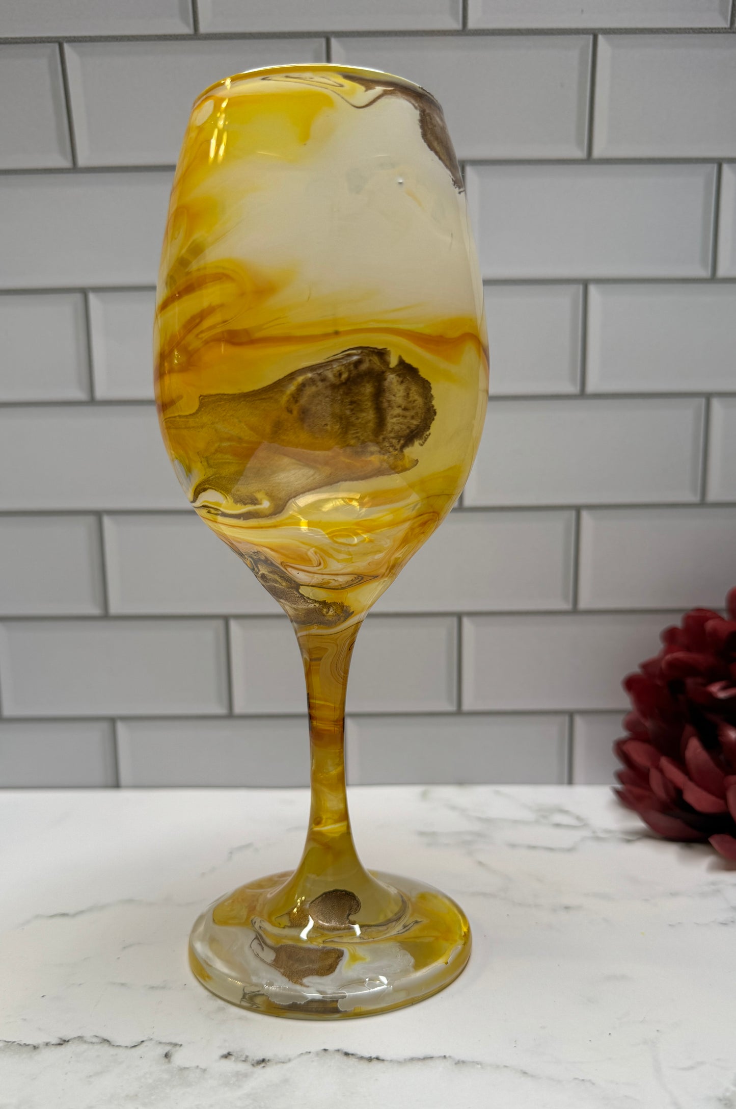 Butterscotch Wine Glass