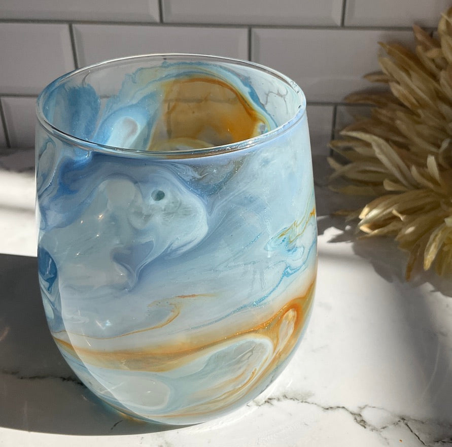 Celestial Butterscotch Stemless Wine Glass