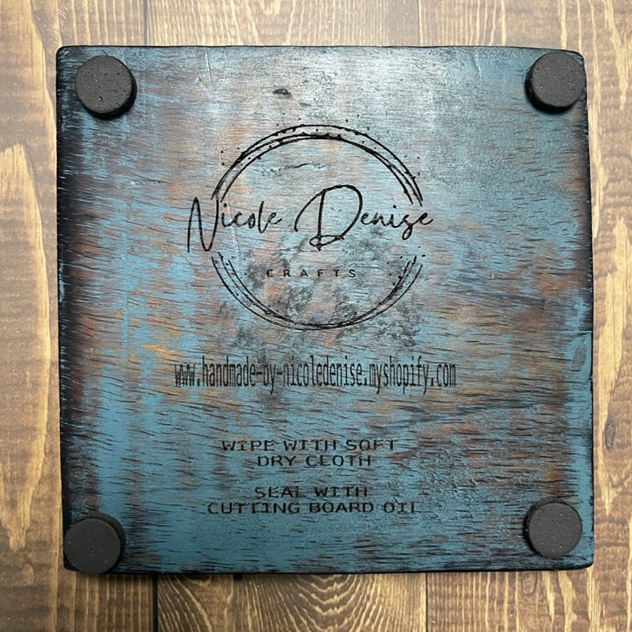 Blue Be Happy 6 pcs Coaster Set