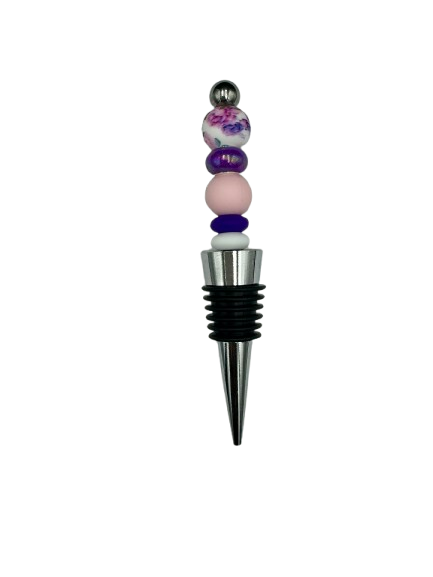 Purple Flower Wine Stopper