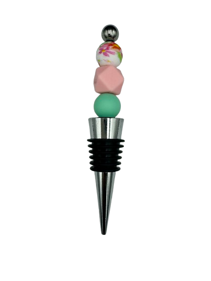 Pink Flower Wine Stopper