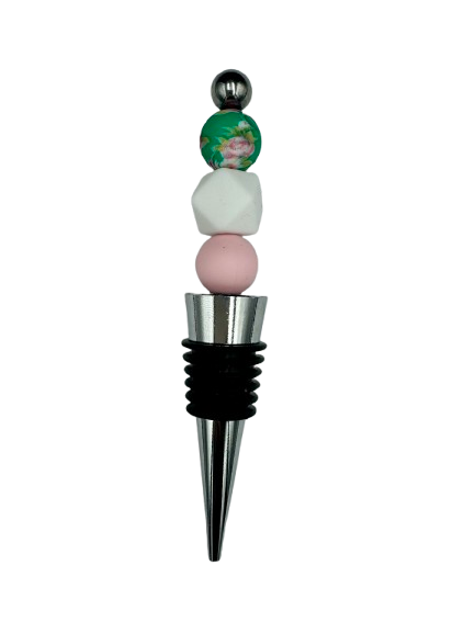 Green Flower Wine Stopper