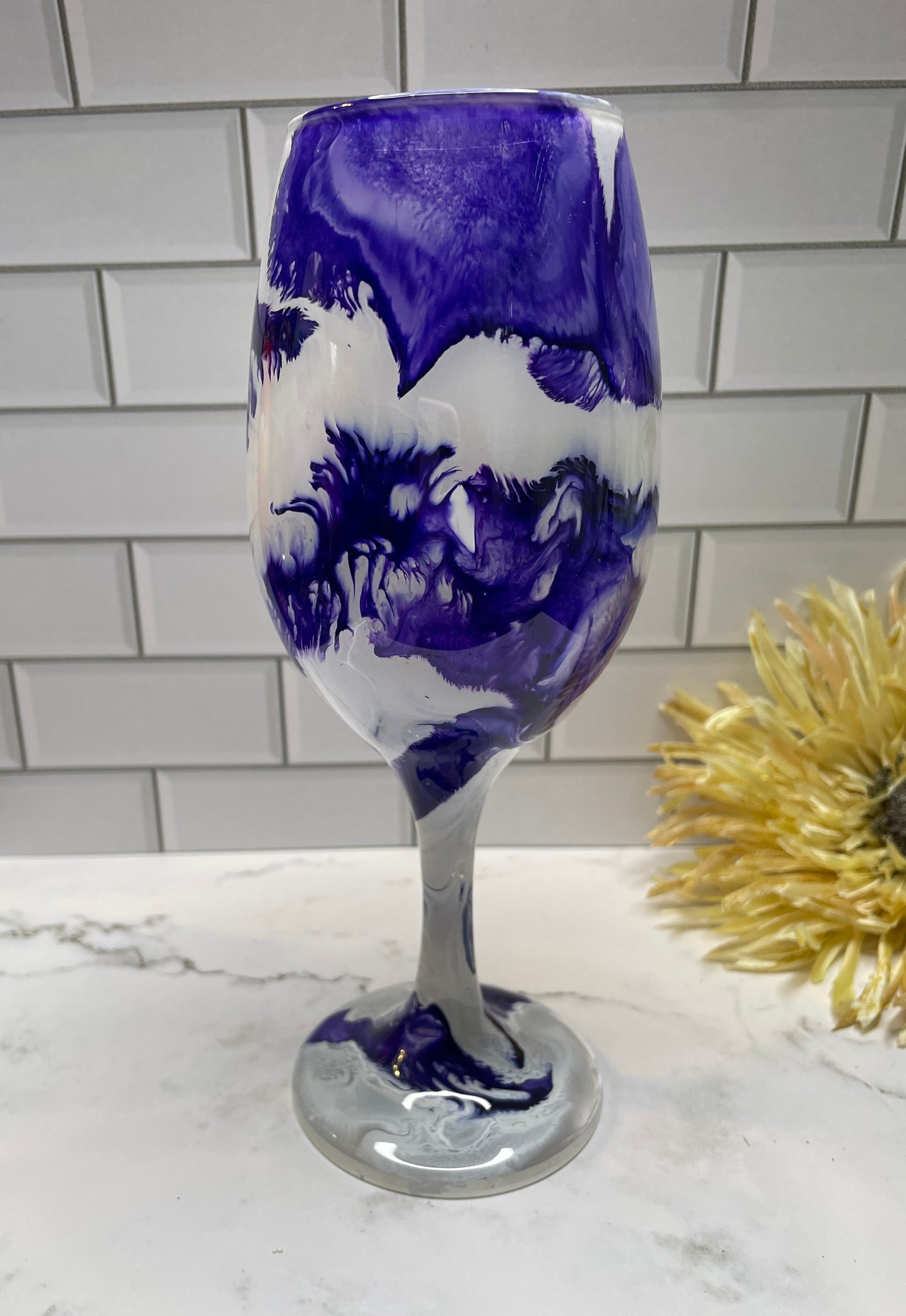 Amethyst Wine Glass