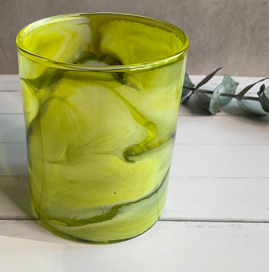 Yellowish Green Whiskey Glass Mini
