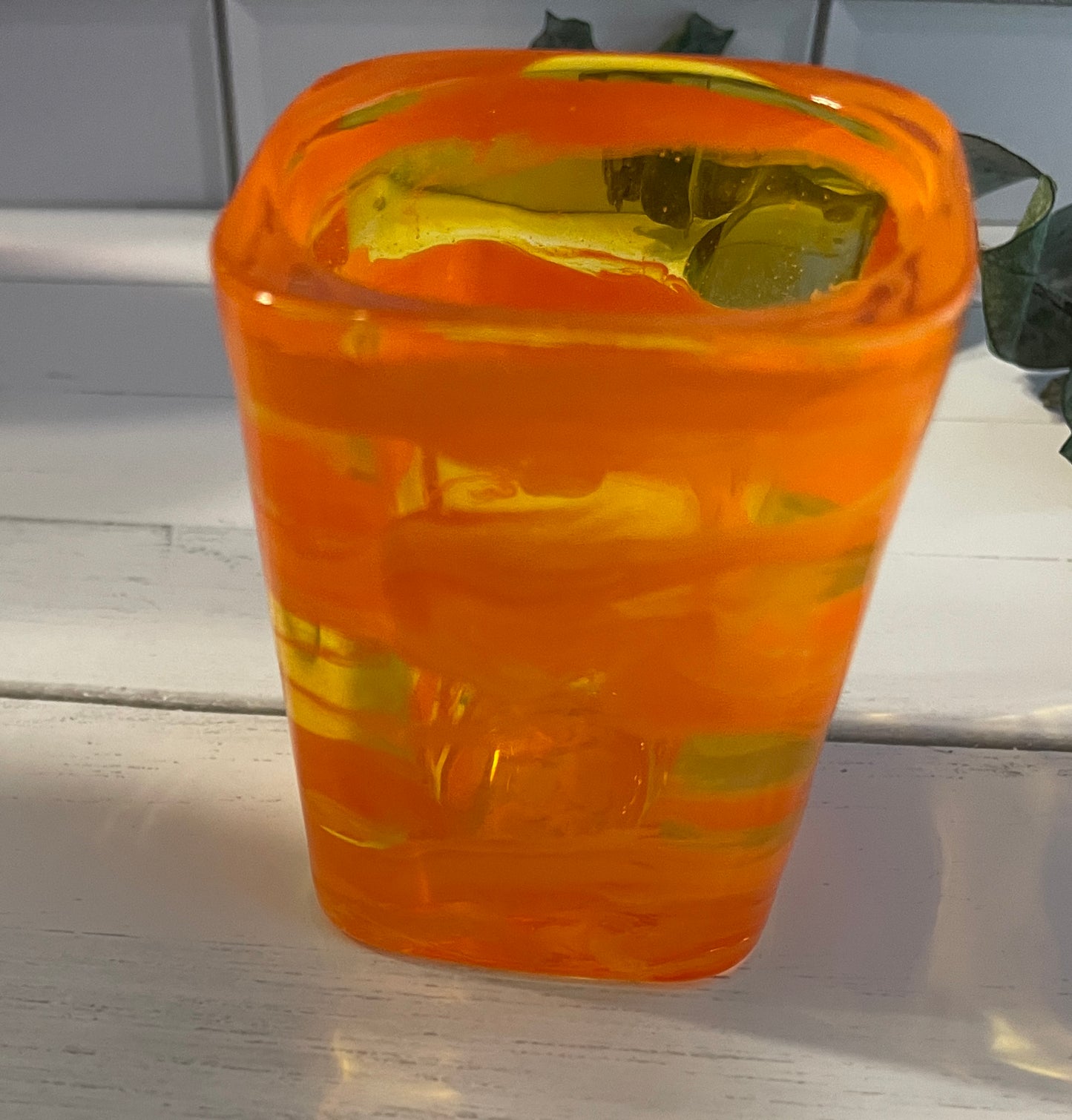 Neon Orange Shot Glass