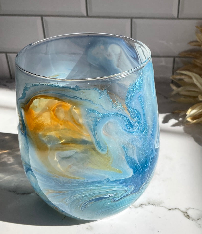Celestial Butterscotch Stemless Wine Glass