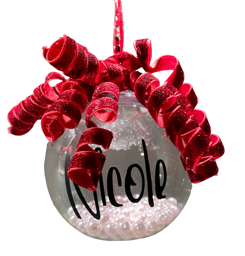 Personalized Pear Holiday Christmas Ornament